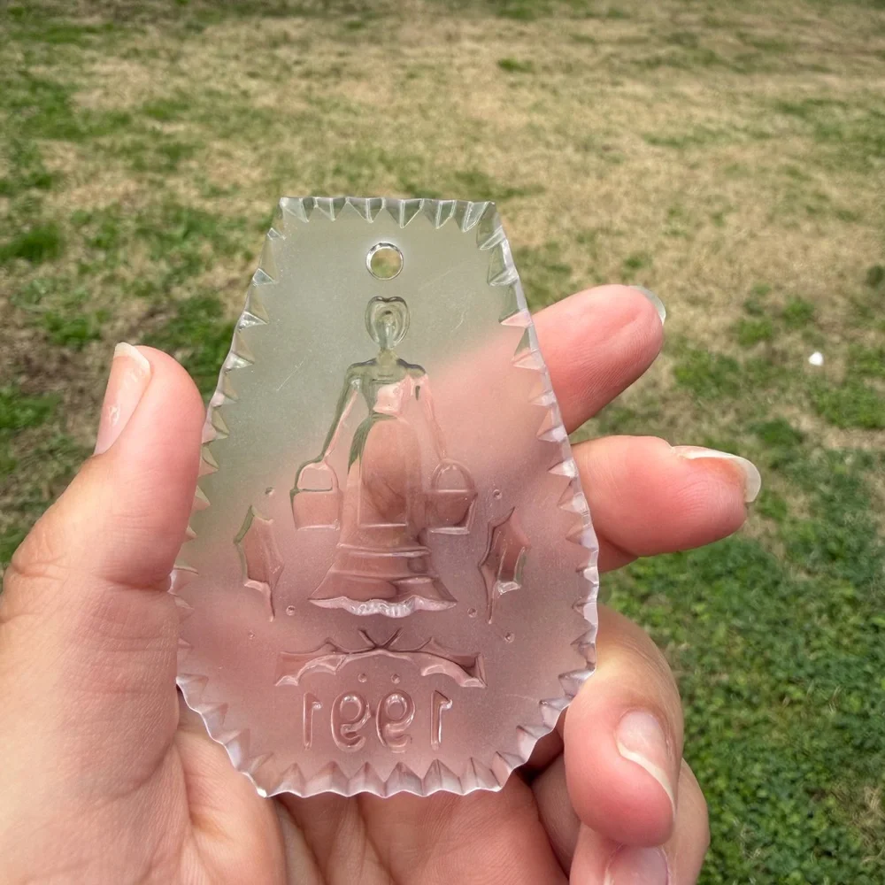 1991 Waterford Crystal 12 Days Of Christmas Ornament Maids A Milking - Picture 2 of 3